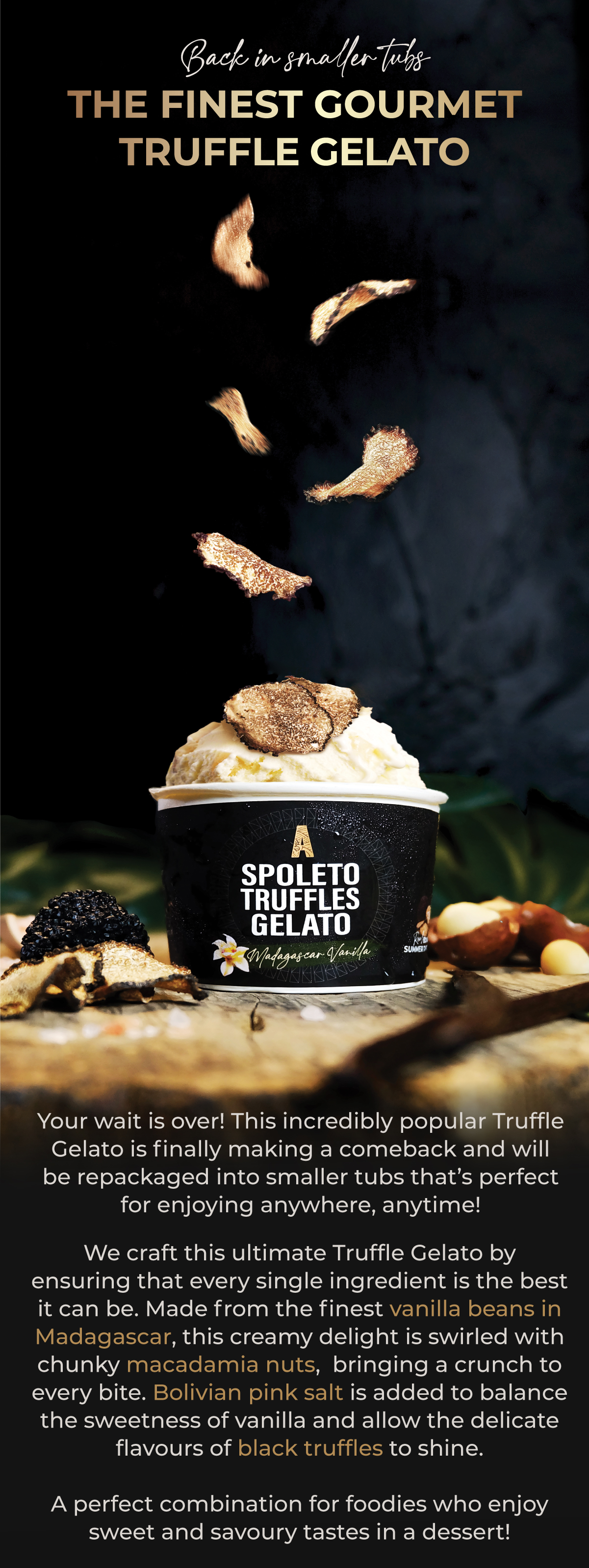 The Unmissable Truffle Gelato is back! 🎉 Aroma Truffle